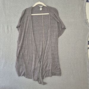 Hardtail Women's Knit Open Gray Sleeveless Vest Large